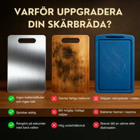 Sakura® Pro Skärbräda i Kirurgiskt Rostfritt Stål – Kökets Nya Standard
