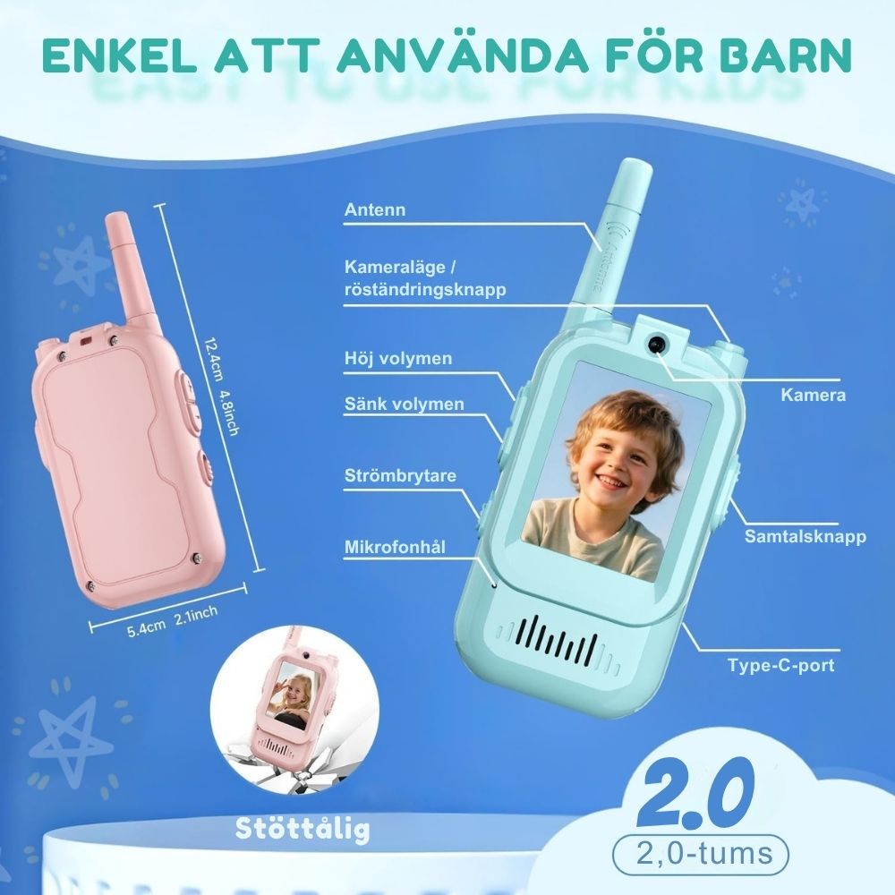 BuddyTalk™ - Video Walkie Talkies för Barn