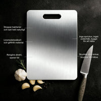 Sakura® Pro Skärbräda i Kirurgiskt Rostfritt Stål – Kökets Nya Standard